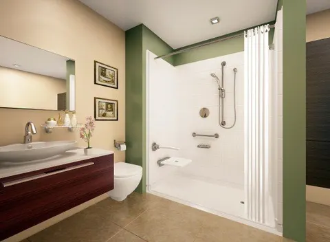 roll in showers for wheelchairs image