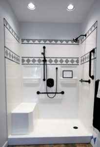 handicap showers with tile