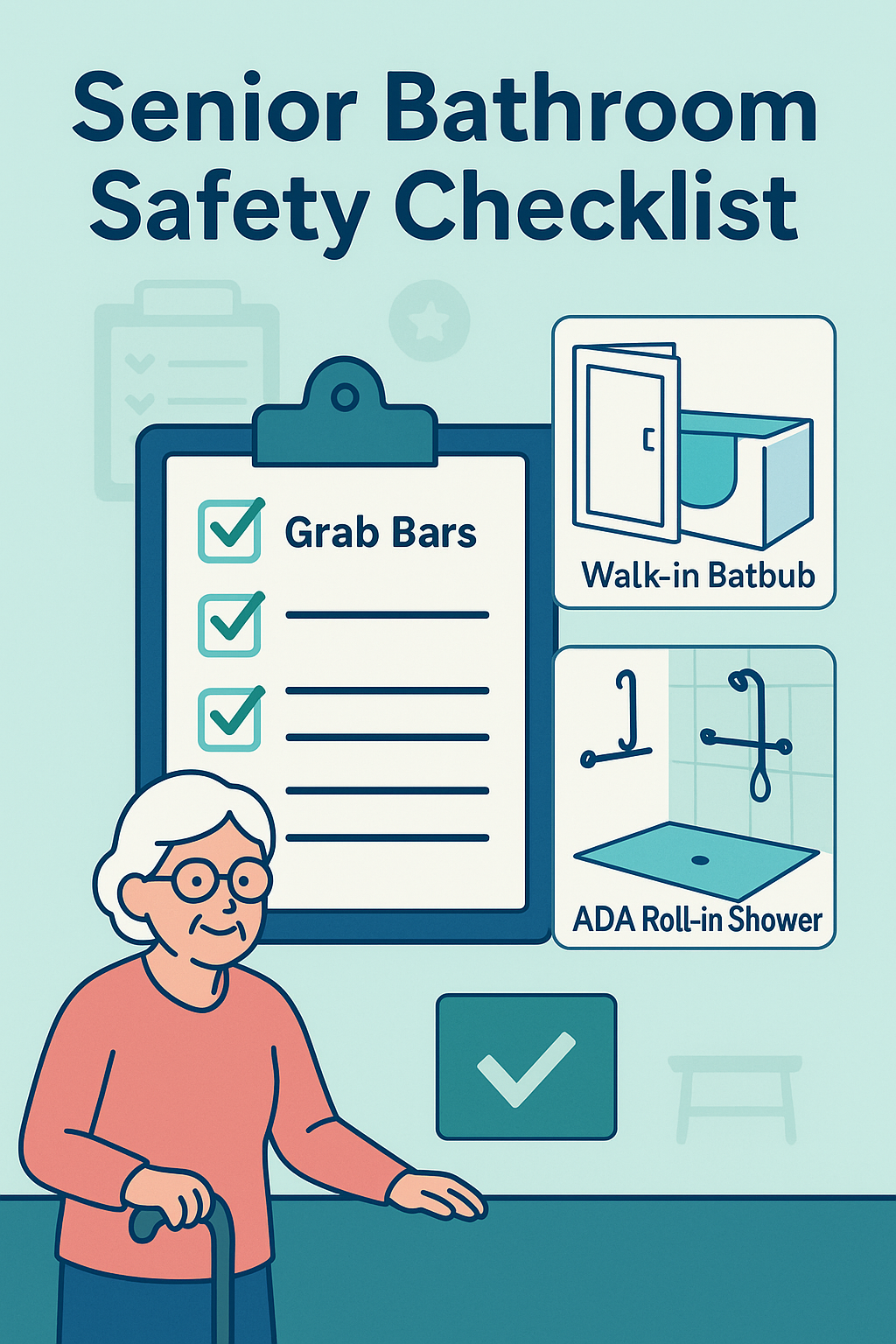 bathroom safety tips tool for seniors and disabled.