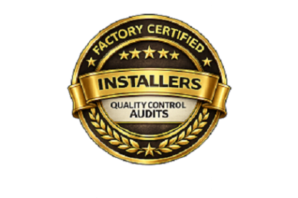 Factory certified installers badge