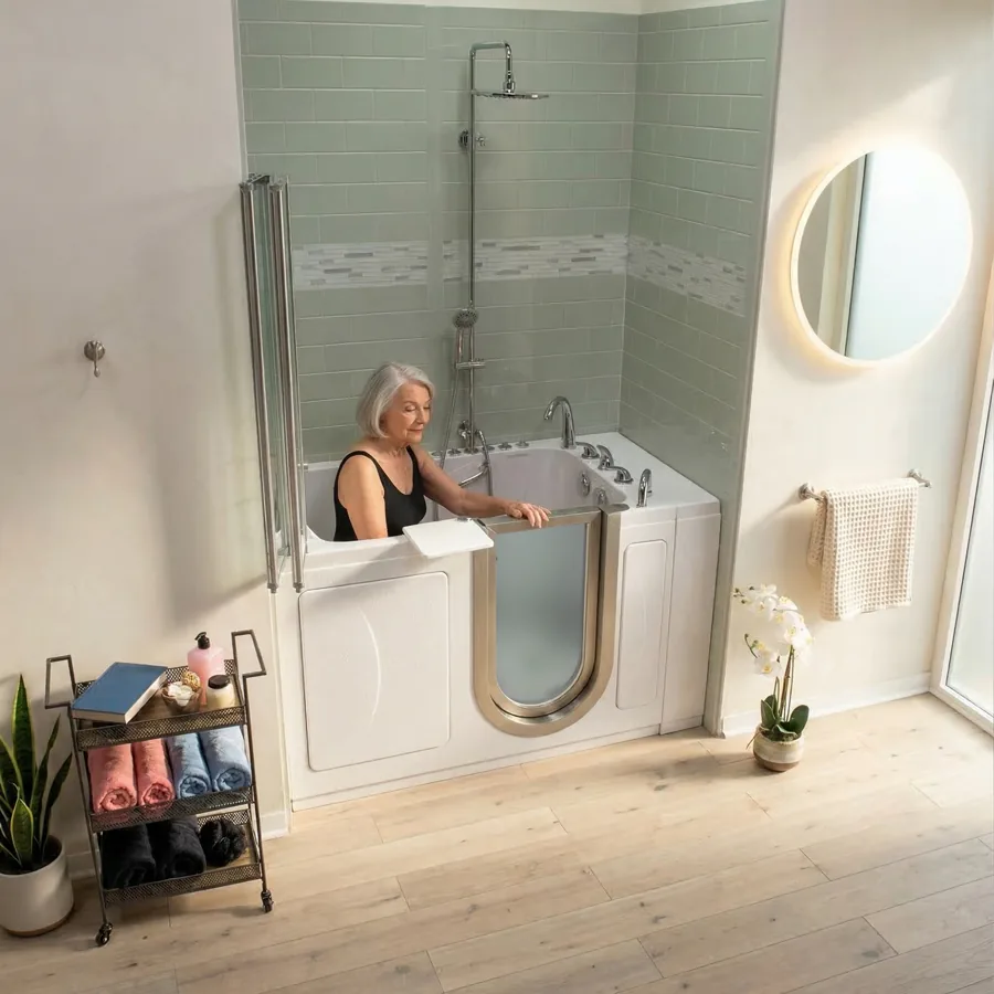 Ella's Bubbles Elite walk in tub, 30 x 52, inward swing door
